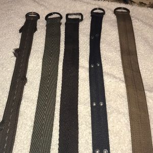 Bundle of brown cloth belts!